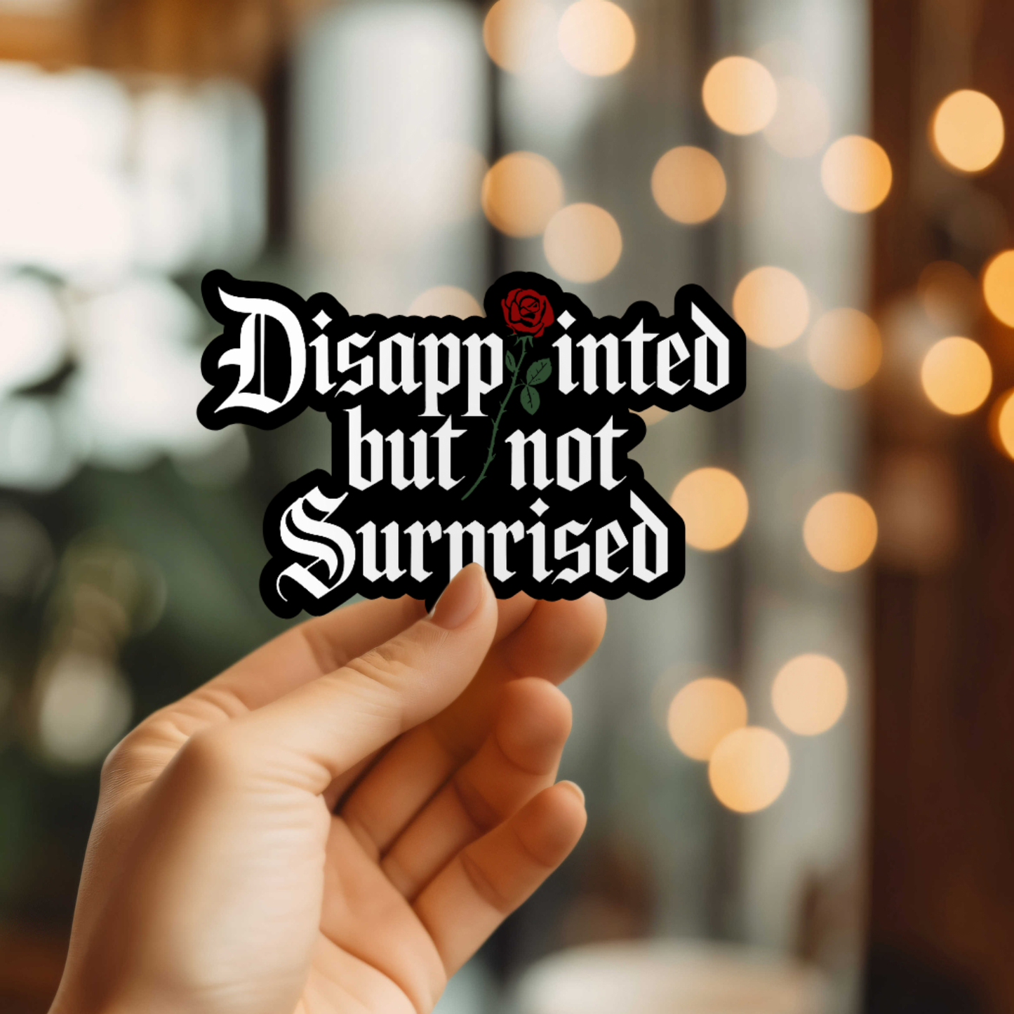 Funny Disappointed But Not Surprised Vinyl Sticker