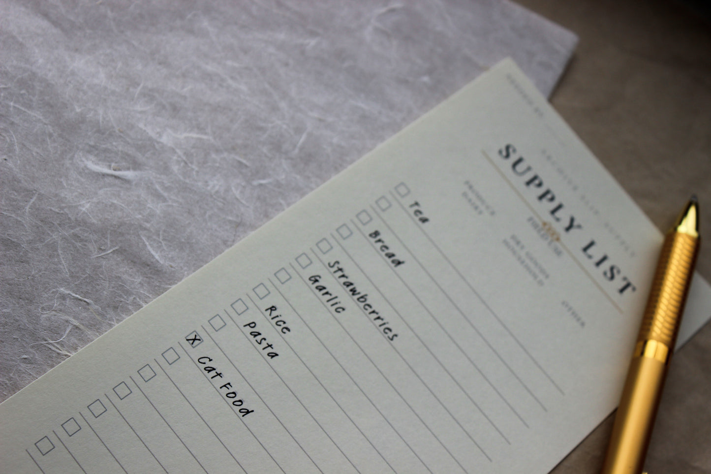 Supply List Notepad archive-inspired notepad by Crystal Manuscript