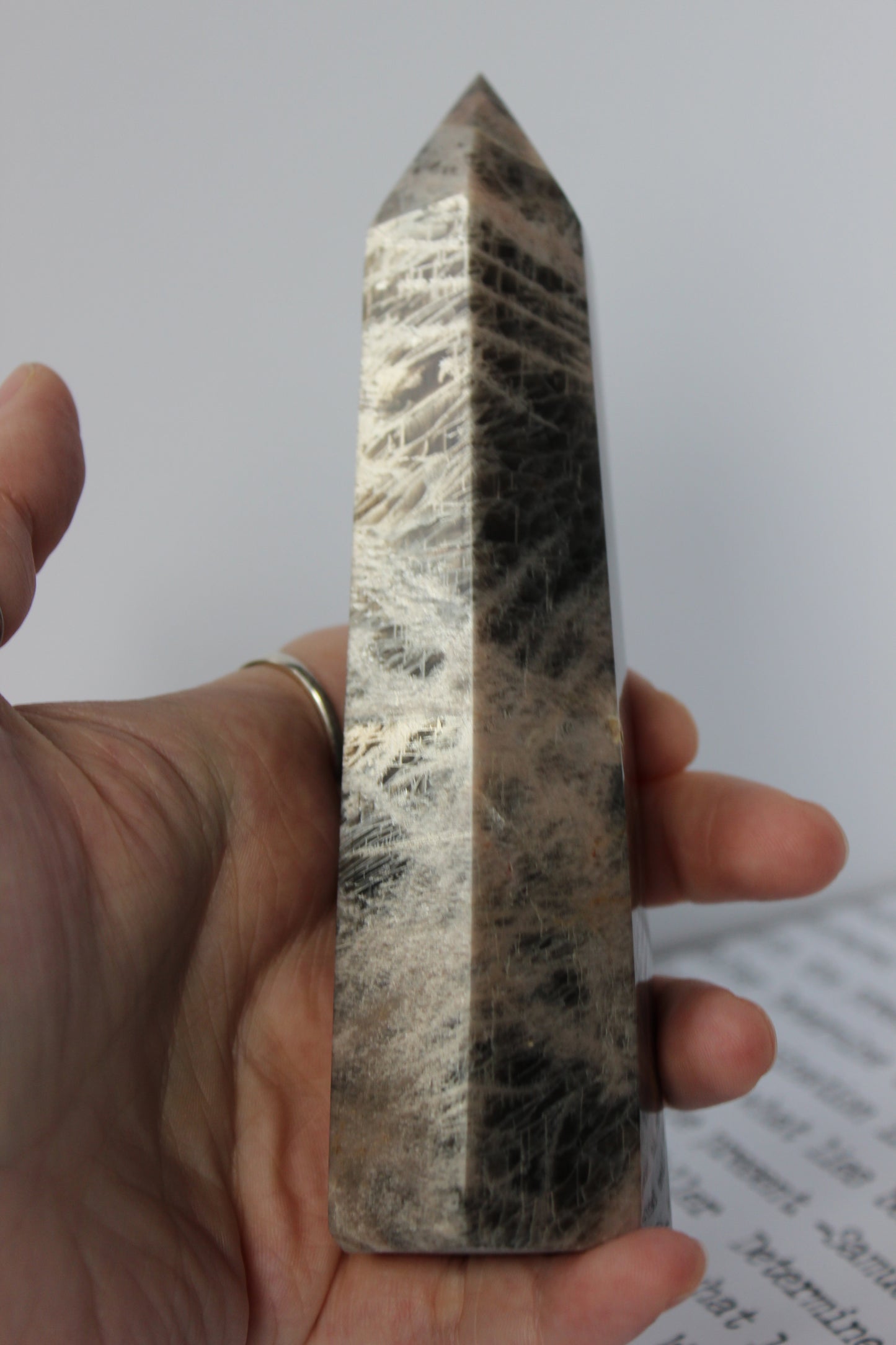 Black Moonstone Polished Tower