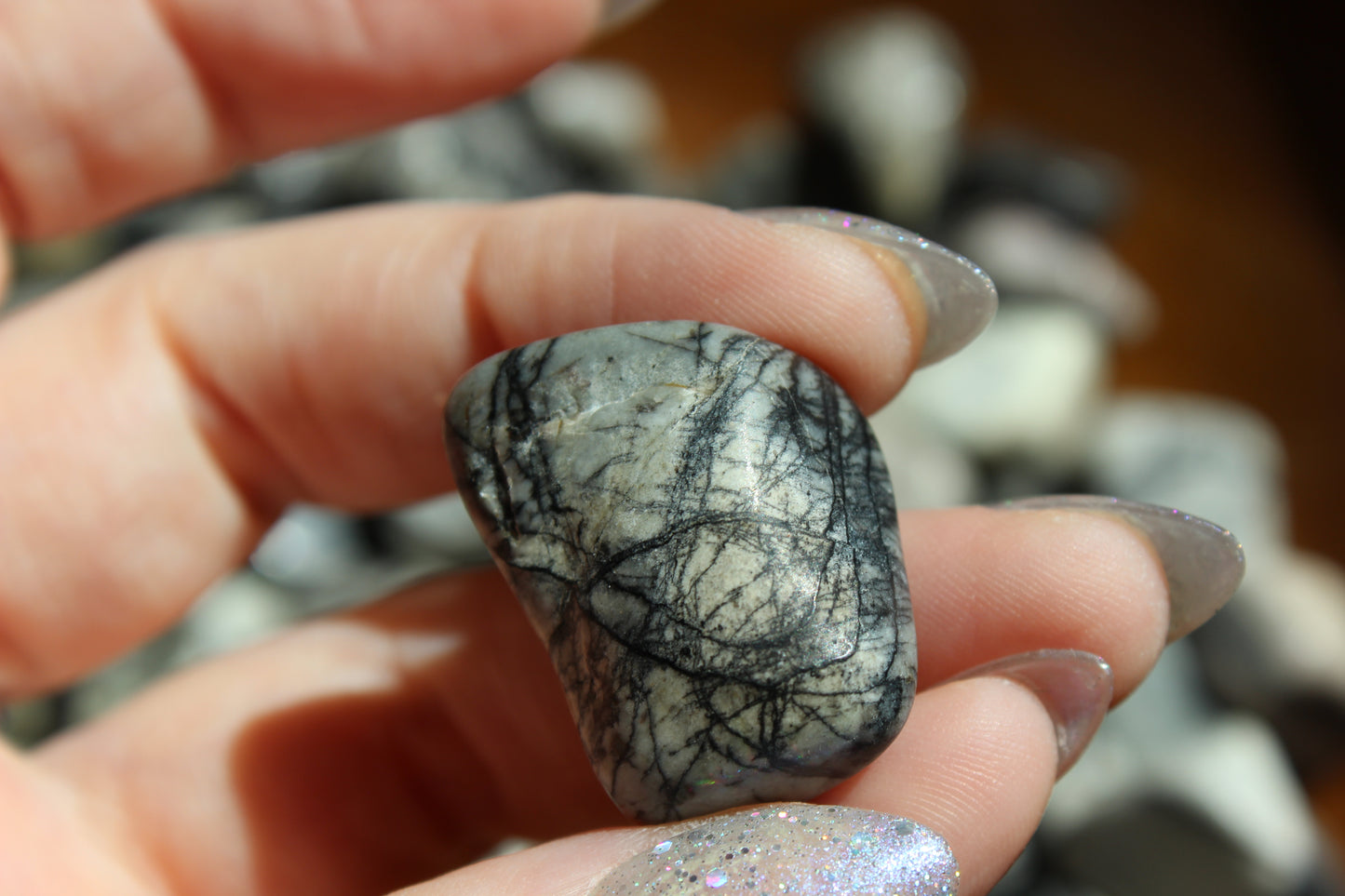 Spiderweb Jasper Tumbled