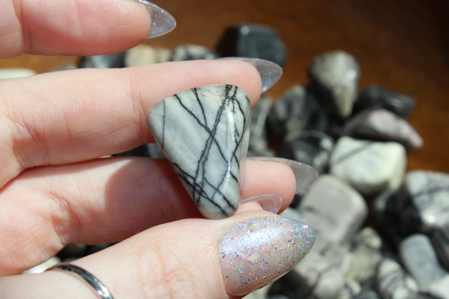 Spiderweb Jasper Tumbled