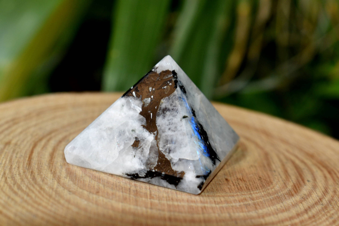 Rainbow Moonstone Pyramid