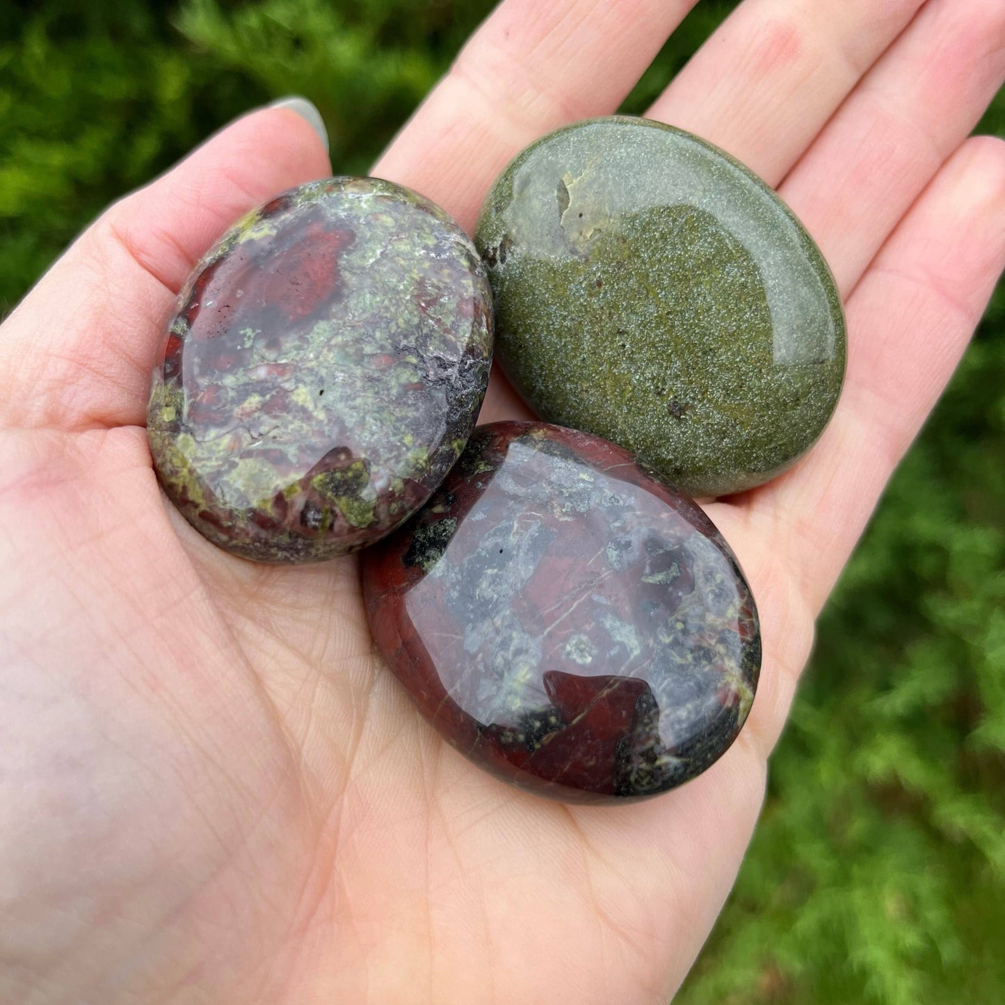 Dragon Bloodstone Palm Stone
