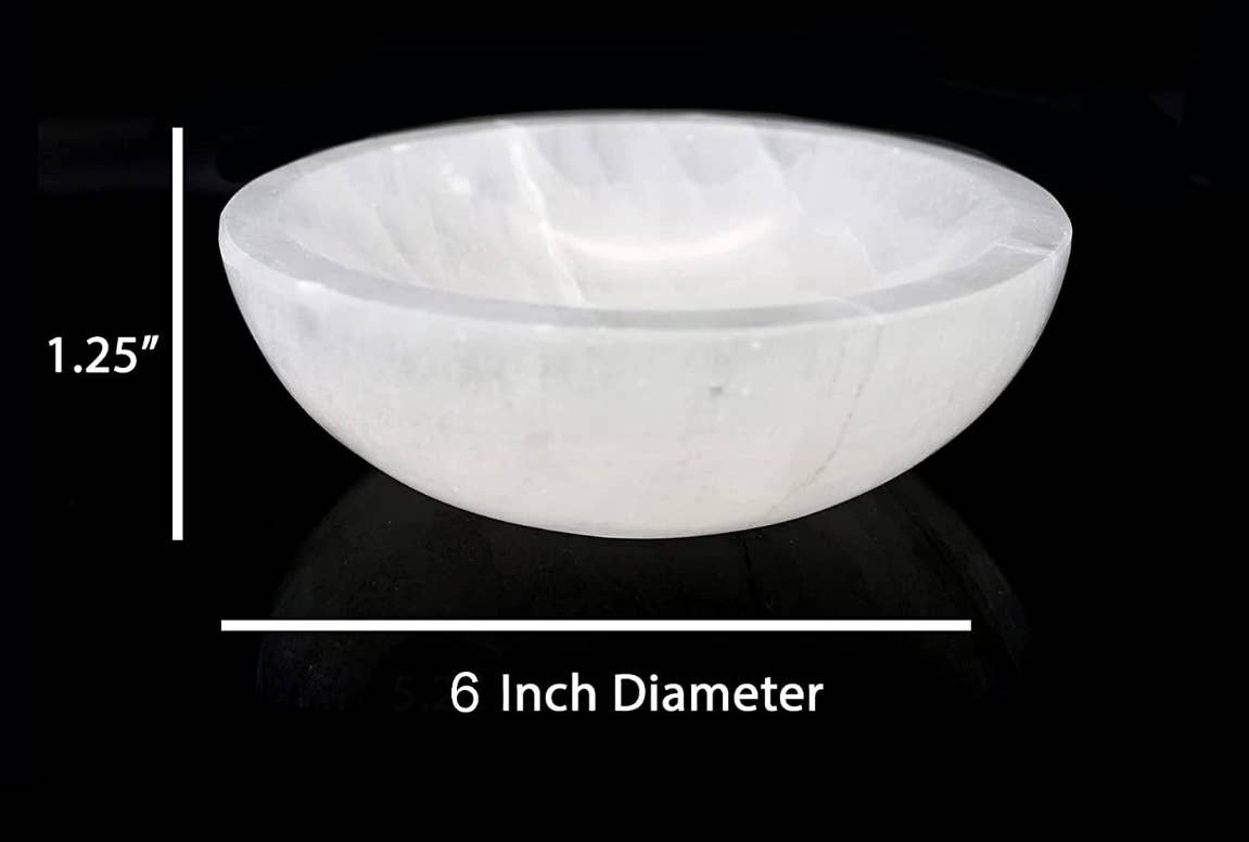 Selenite Round Bowl