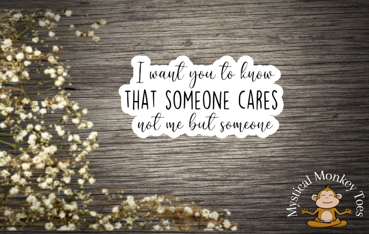 Funny Someone Cares Sticker