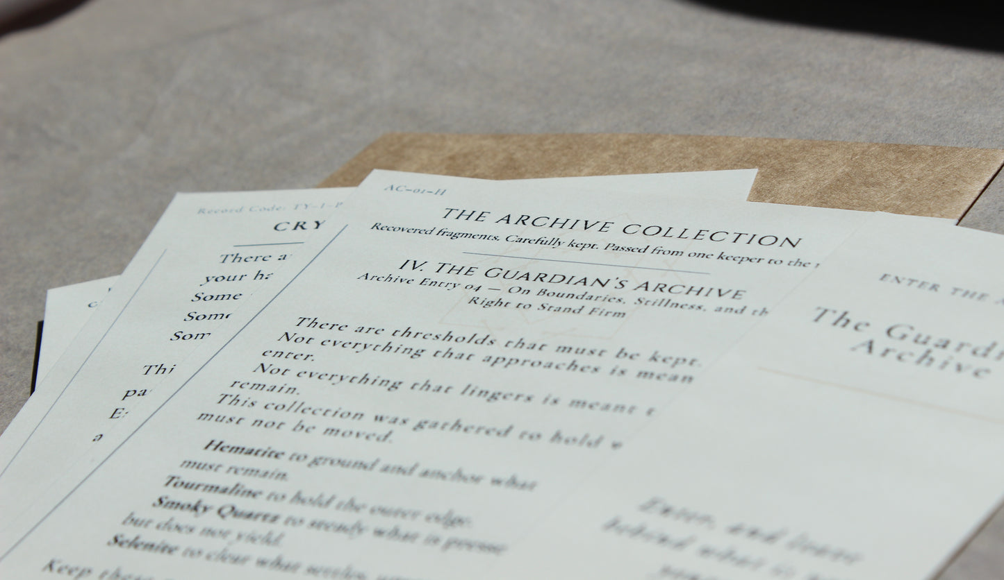 The Guardians Archive the archive collection by Crystal Manuscript
