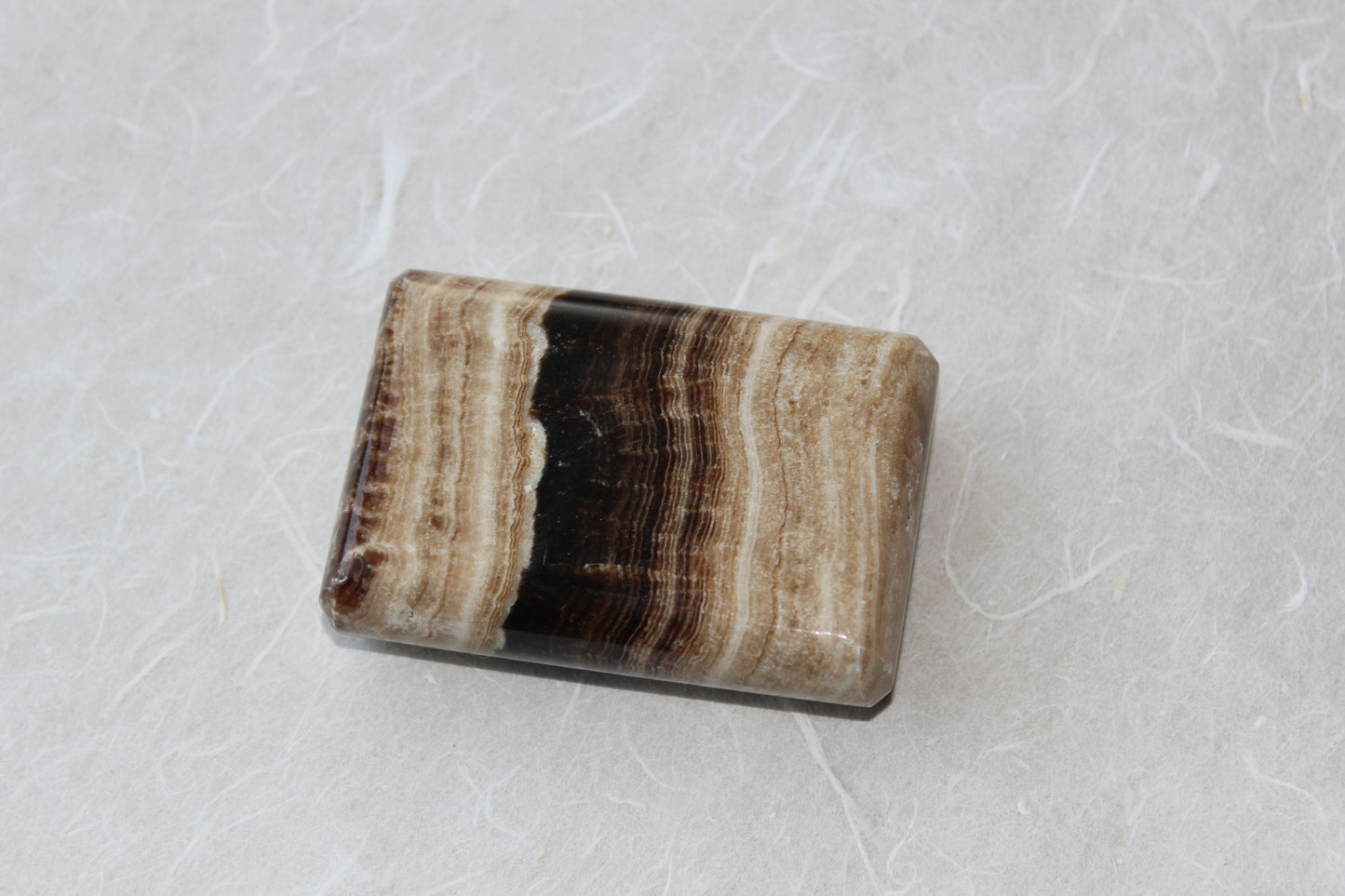 Chocolate Calcite Rectangular Palm Stone specimen objects by Crystal Manuscript