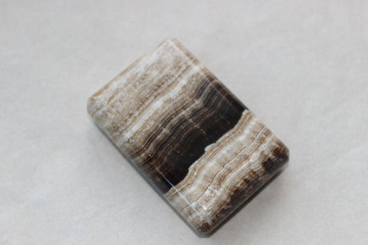 Chocolate Calcite Rectangular Palm Stone specimen objects by Crystal Manuscript