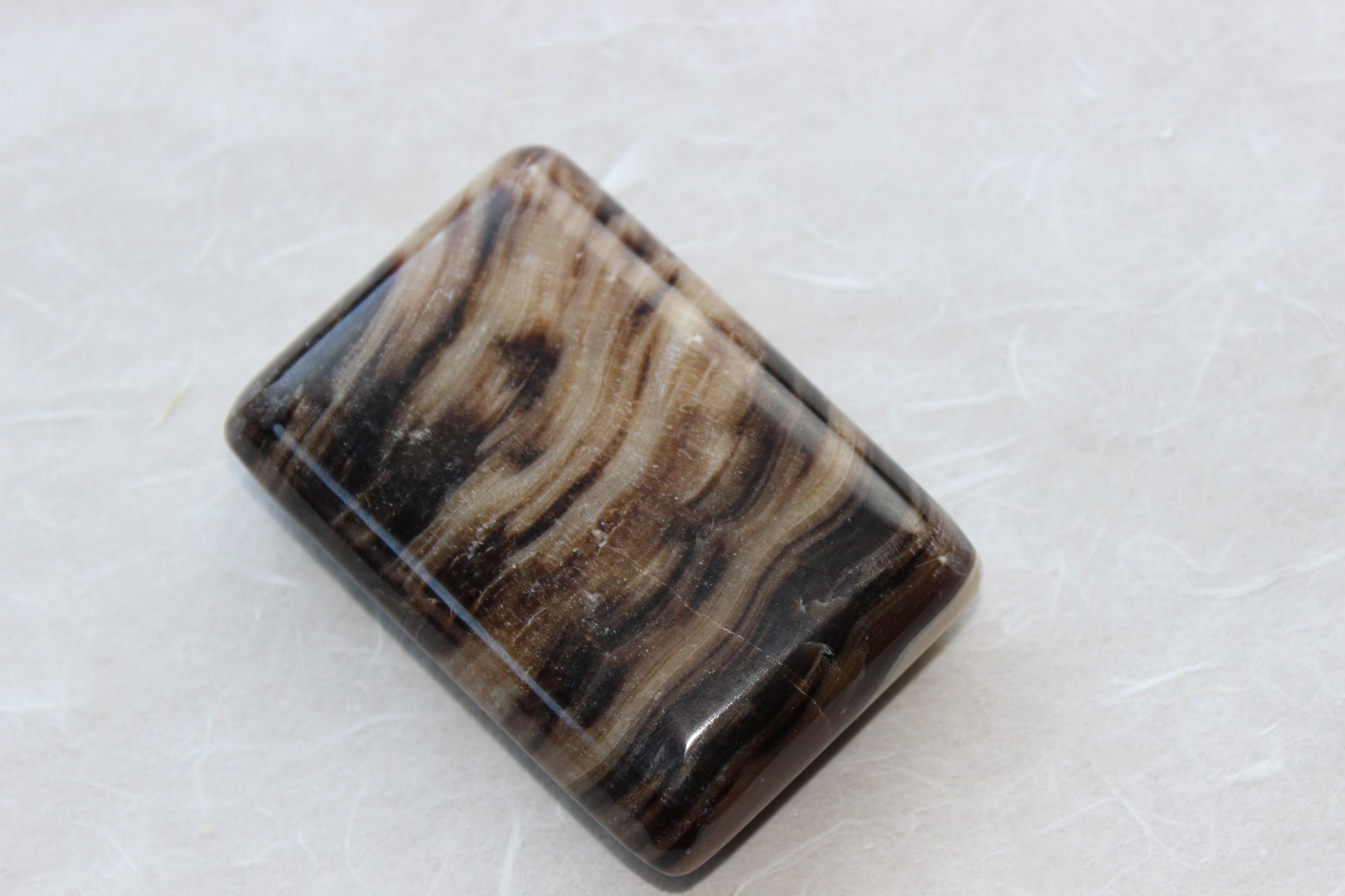Chocolate Calcite Rectangular Palm Stone specimen objects by Crystal Manuscript