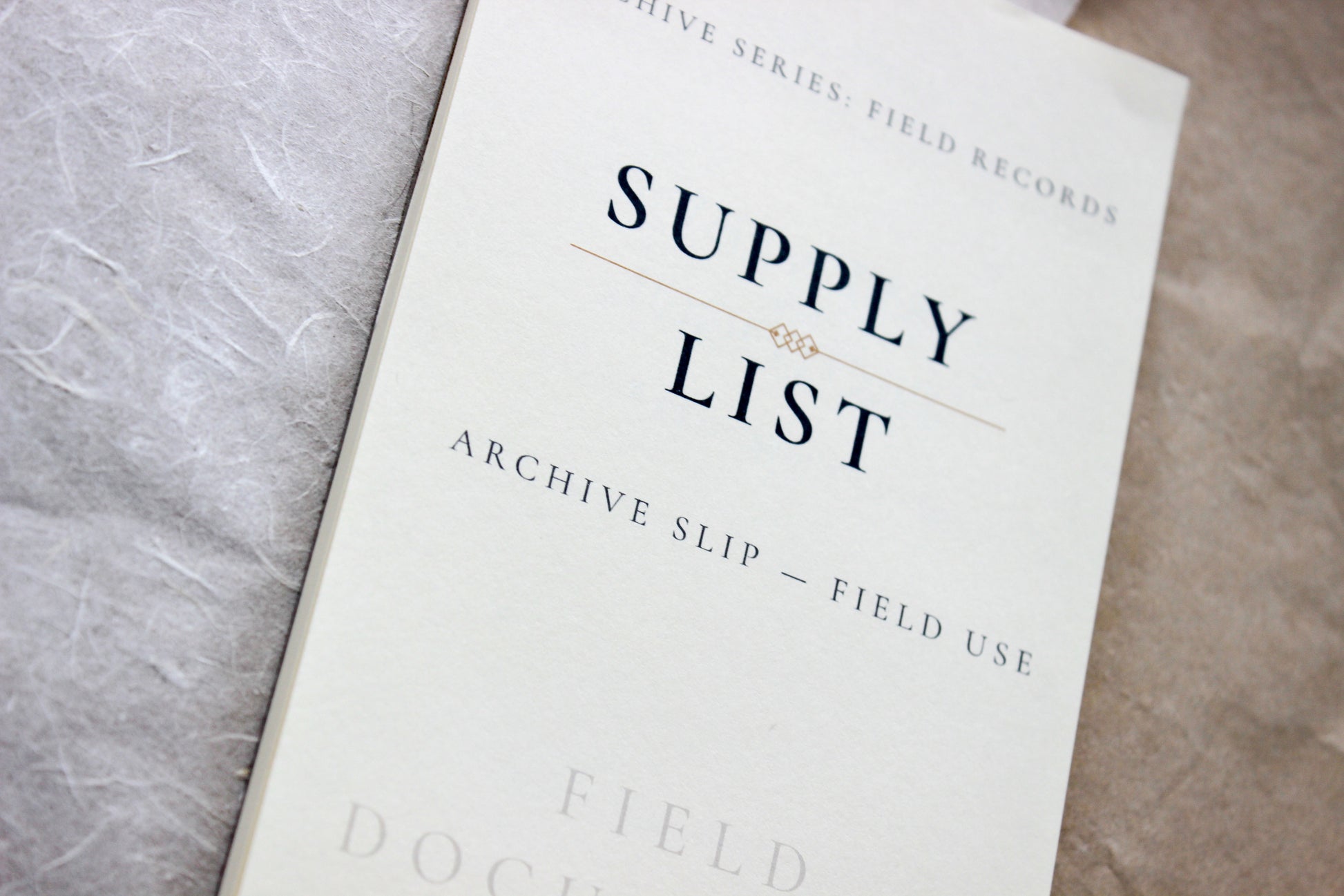 Supply List Notepad archive-inspired notepad by Crystal Manuscript