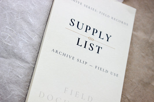 Supply List Notepad archive-inspired notepad by Crystal Manuscript