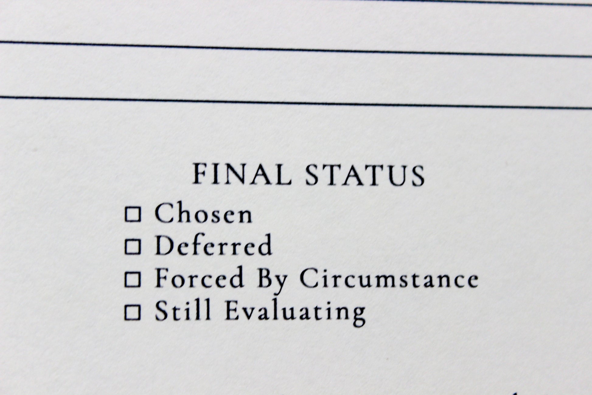 Decision Paralysis Tracker Notepad archive-inspired notepad by Crystal Manuscript