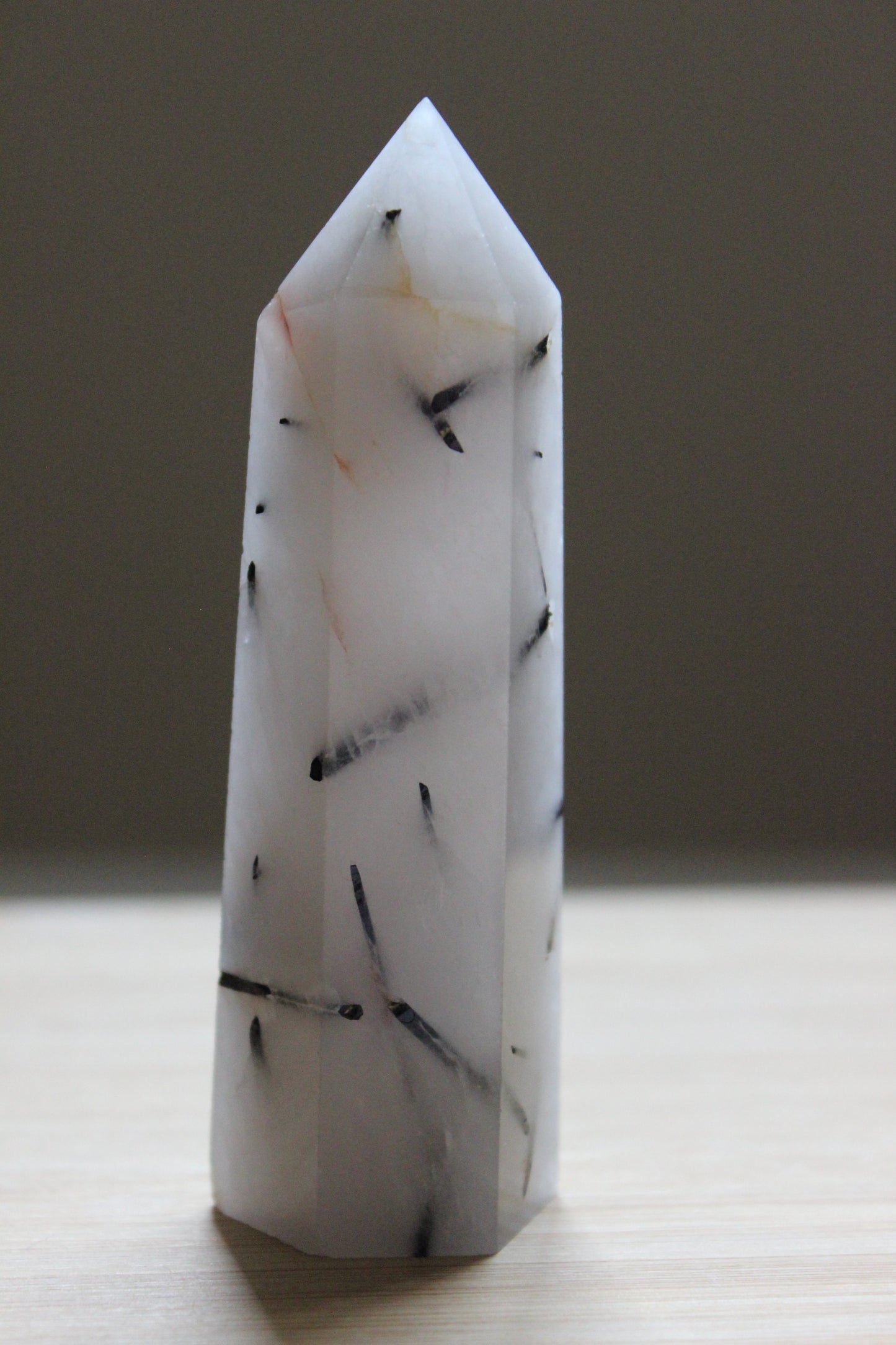 Black Tourmalinated Quartz Tower