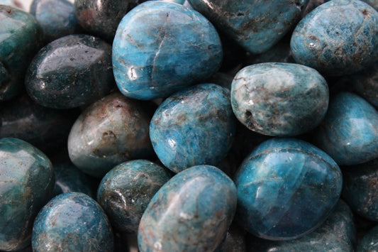 Blue Apatite Tumbles