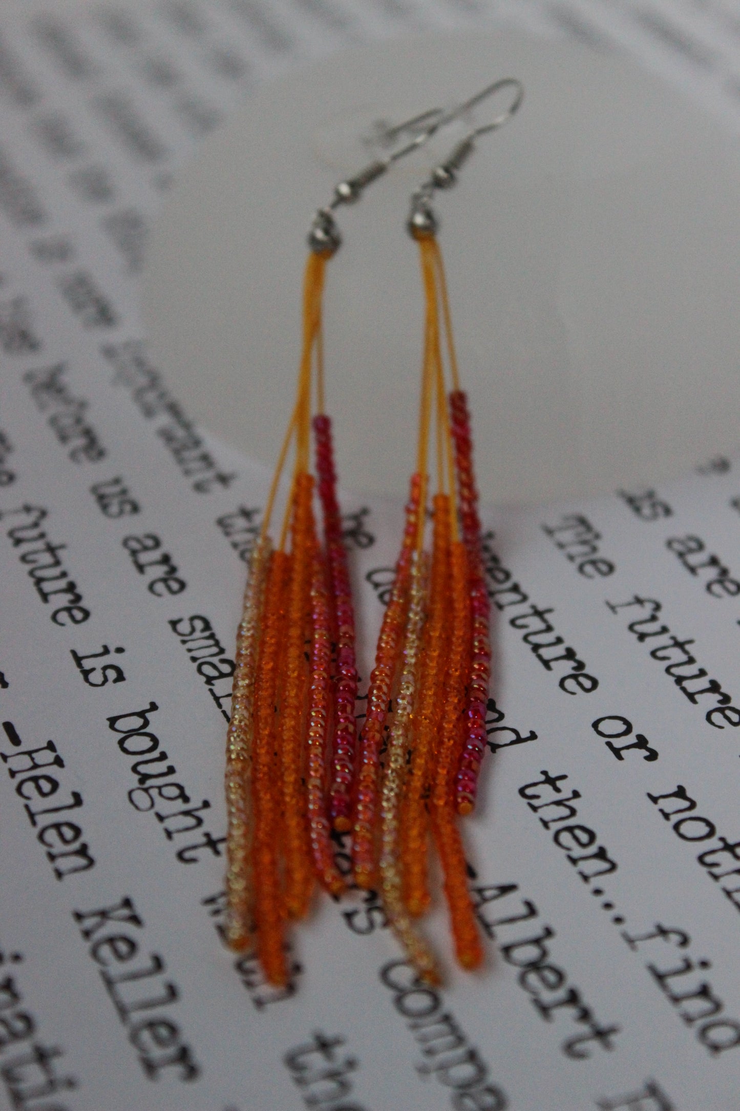 First Fall Beaded Earrings