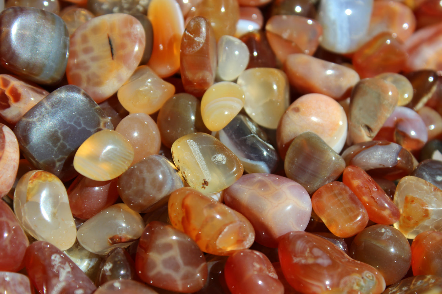 Fire Agate Tumbled Mini Stones